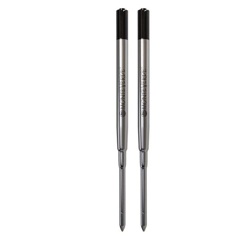 Monteverde Ballpoint Refill to Fit Sheaffer Ballpoint Pens, Medium Point, Soft Roll, Black, 2 per Pack (S132BK) - Image 1